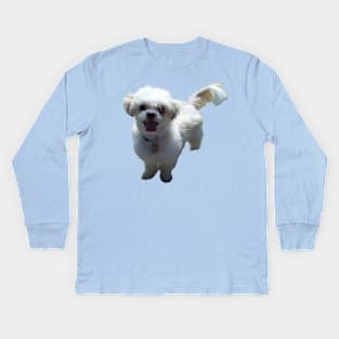 Fluffy Dexter Kids Long Sleeve T-Shirt